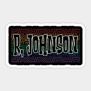 LGBTQ PATTERN AMERICA MENTOR JOHNSON Sticker